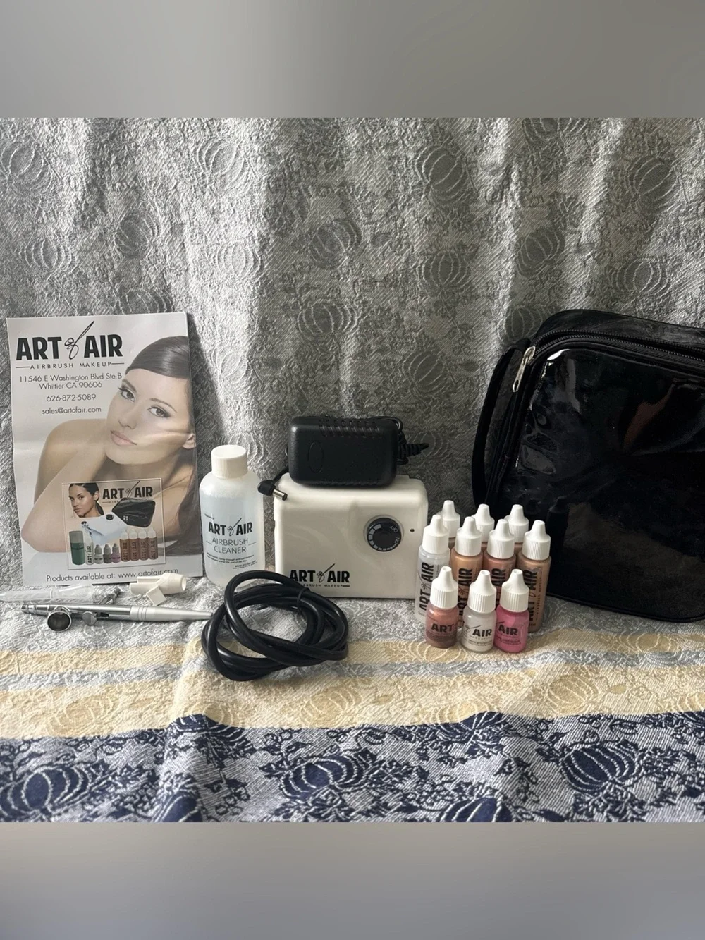 Art of Air Airbrush Makeup Compressor Professional Airbrush Makeup with Case